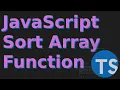Html Css JavaScript TypeScript Sort Array of Numbers Function