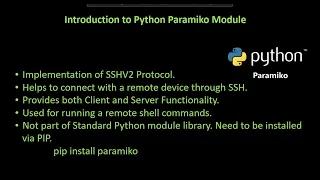 Introduction to Python Paramiko