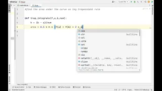 Python Tutorial Trapezoidal Rule of Integration