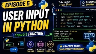 User Input Taking Input From User Day 5 Of Python Series Python