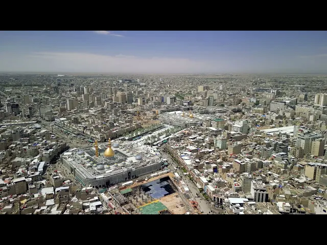 فيديوهات خام جوي (درون)  افقي لحرم ابي الفضل العباس عليه السلام (2) بدون حقوق و بدقة 4k 60p