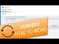 How to Convert HTML File to Word
