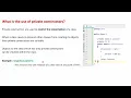 What is the use of private constructors
