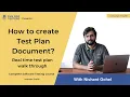 Software testing tutorial - How to create test plan Real-time test plan walkthrough