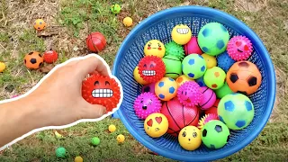Koleksi Bola Emoji Lucu di Halaman Rumah