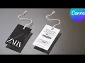 How to Design a Clothing Label Tag using Canva Price Tag Design