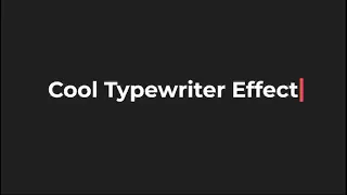 Typing Text Effect using Pure CSS