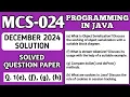 P2 - Q 1 e f g h MCS 024 Dec 2024 MCS 024 Solved Question Paper Mcs24 Important Ques
