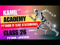 IF Else Statements in Python In Pashto Language Class 26