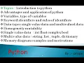 p1 basics of variable in python define keywords define identifiers all data types