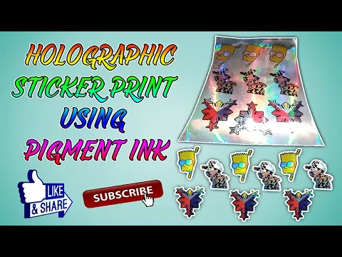 Download MP3 Holographic sticker print using pigment ink.