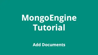 MongoEngine Add Documents