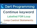 Dart CONTINUE Statement with Labelled FOR Loop Dart Flutter Tutorial 6