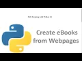 Python Create eBooks From Webpages