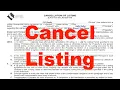 Cancellation of Listing - C A R Form COL