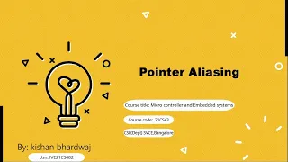 Pointer Aliasing microcontroller and embedded system 21CS43
