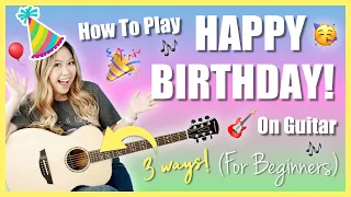 Download How To Play HAPPY BIRTHDAY On GUITAR! (3 Easy Ways for Beginners!) [Chords \u0026 Strumming] + FREE Guide MP3