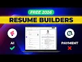 5 Best Free Resume Builder Websites - AI ATS Friendly