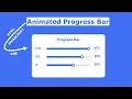 Animated Progress Bar Using HTML CSS JavaScript