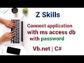 Connect application with ms access database password protected vb net c connection ms access