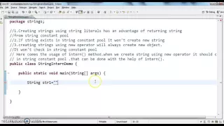 Explain how String intern method works in java with example