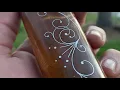Silver wire inlay on a Damascus Ngombe Ngulu Sword