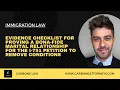 I-751 Petition to Remove Conditions Evidence Checklist for Proving a Bona Fide Marital Relationship