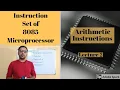 Instructions to perform Arithmetic Operations Instruction Set Lecture 2 8085 Microprocessor