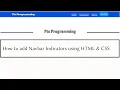 How to Create Animated Sliding Menu Indicator using Html CSS Pix Programming