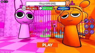PINK VS ORANGE SPLANKI'S PRISON RUN! SCARY OBBY roblox Gameplay Walkthrough No Death 4K