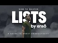Mastering Lists - A Guide to Boost Productivity