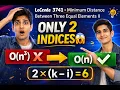 LeetCode 3741 - Minimum Distance Between Three Equal Elements II POTD LeetCode
