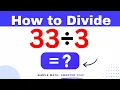 33 3 Divide 33 by 3 - Long division Method