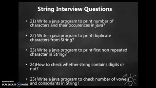 25 String interview questions in java