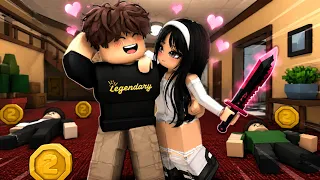 1V1 MM2 Kasama si RICH GIRL Ng Brookhaven RP (Roblox)