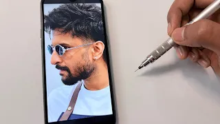 Nani Bloody Romeo Drawing π₯ | Nani New Hairstyle drawing outline
