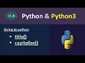 Python Tutorial in Hindi title and capitalize Methods in Python String in Python