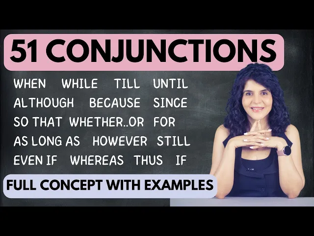 Video: Conjunctions in English Grammar with Examples| What is Conjunction | English Grammar Lesson|ChetChat