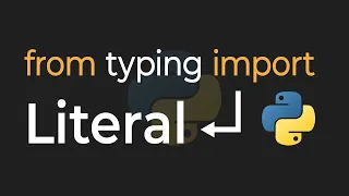 Python Has A Literal Type That I ve NEVER Seen Before