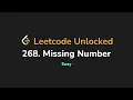 268 Missing Number Leetcode Unlocked - Python
