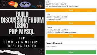 Download Build Discussion Forum With PHP MySQL | Comment \u0026 Reply System In PHP MP3