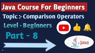 Comparison Operators in Java Part-8 Java Course For Beginners CodewithRoman