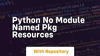 Python no module named pkg resources