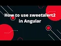 How to use sweetalert2 in angular Angular 14 Tutorial
