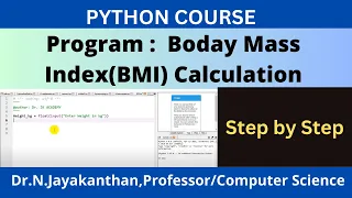 Python Program to calculate BMI Python Programming Build Your Own BMI Calculator in Minutes
