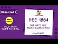 Beecrowd Problem 1864 - Our Days Are Never Coming Back solution C language
