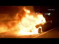Car Fire on 215 Freeway Riverside 6 28 18