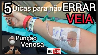 Punção  venosa com JELCO,     como NÃO errar uma VEIA