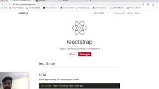 Reactstrap 01 Bootstrap-How to install and setup and benefits with button example in hindi