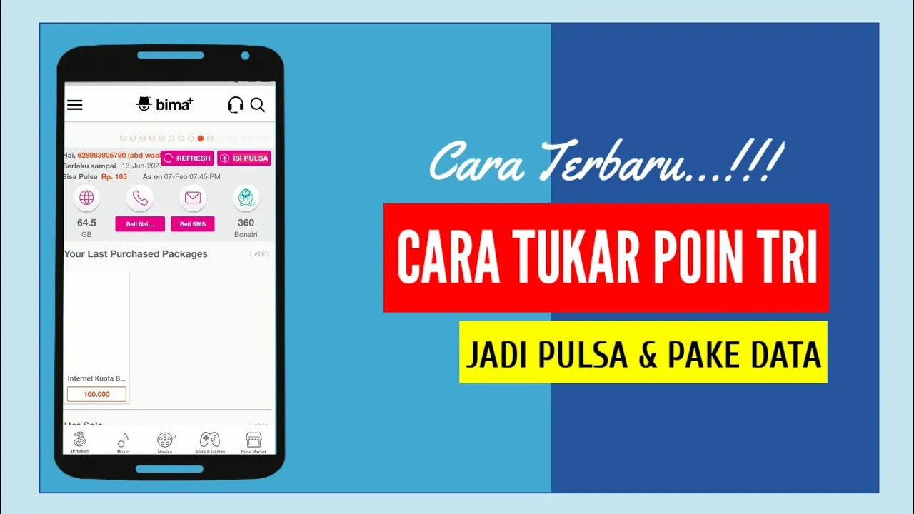 Beli Paket Data Murah & Mudah Di Bima Tri